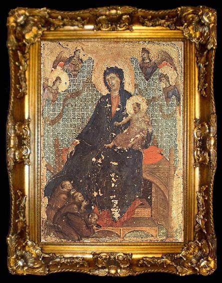 framed  Duccio di Buoninsegna Madonna of the Franciscans dg, ta009-2